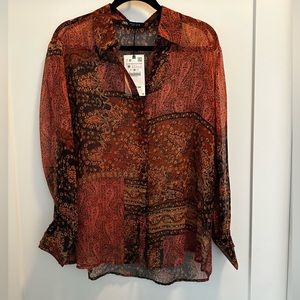 ZARA see thru blouse. Never worn